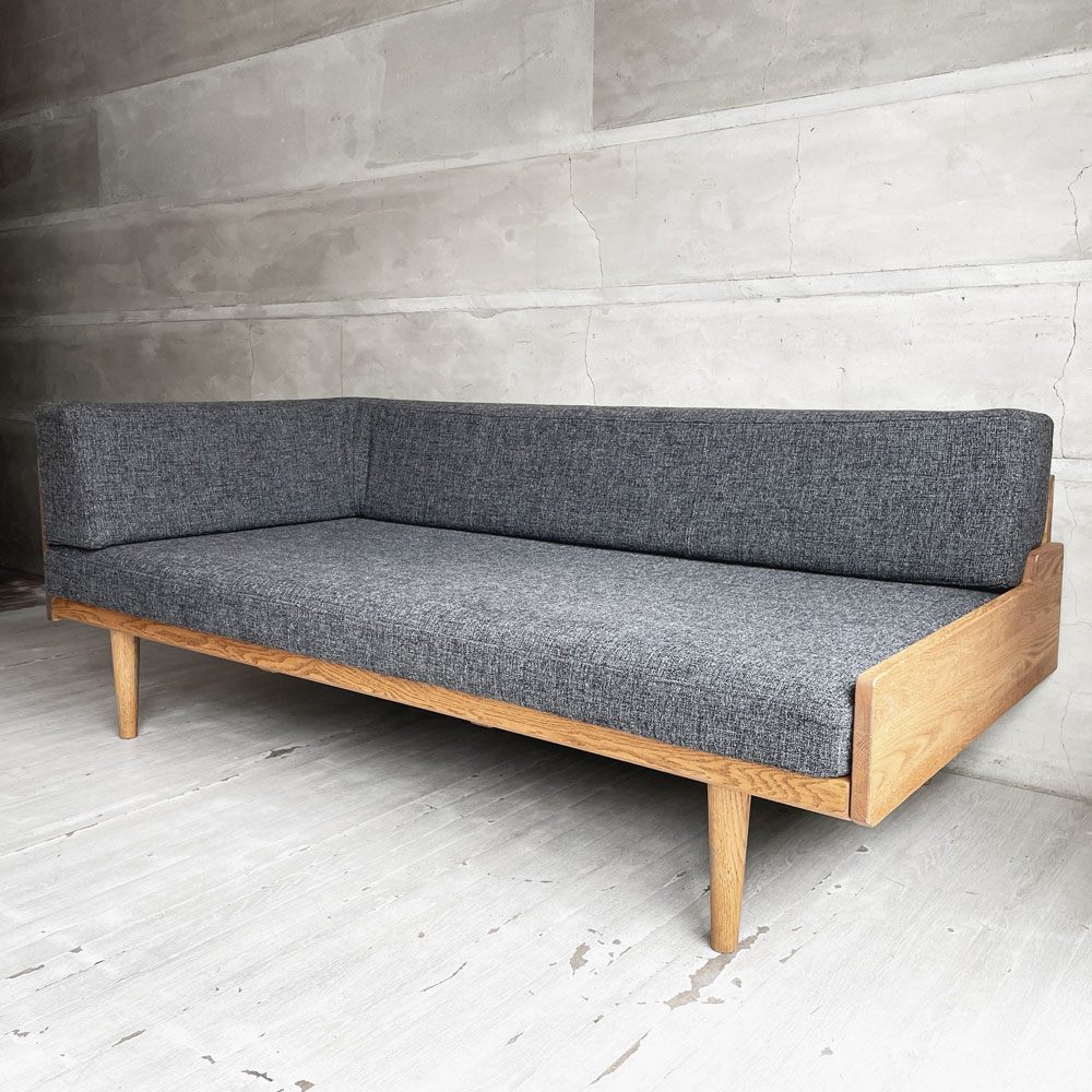 モモナチュラル Momo Natural デイソファ DAY SOFA 2.5シーター ONE ARM L 片アーム オーク無垢材フレーム 参考定価145,000円 ♪