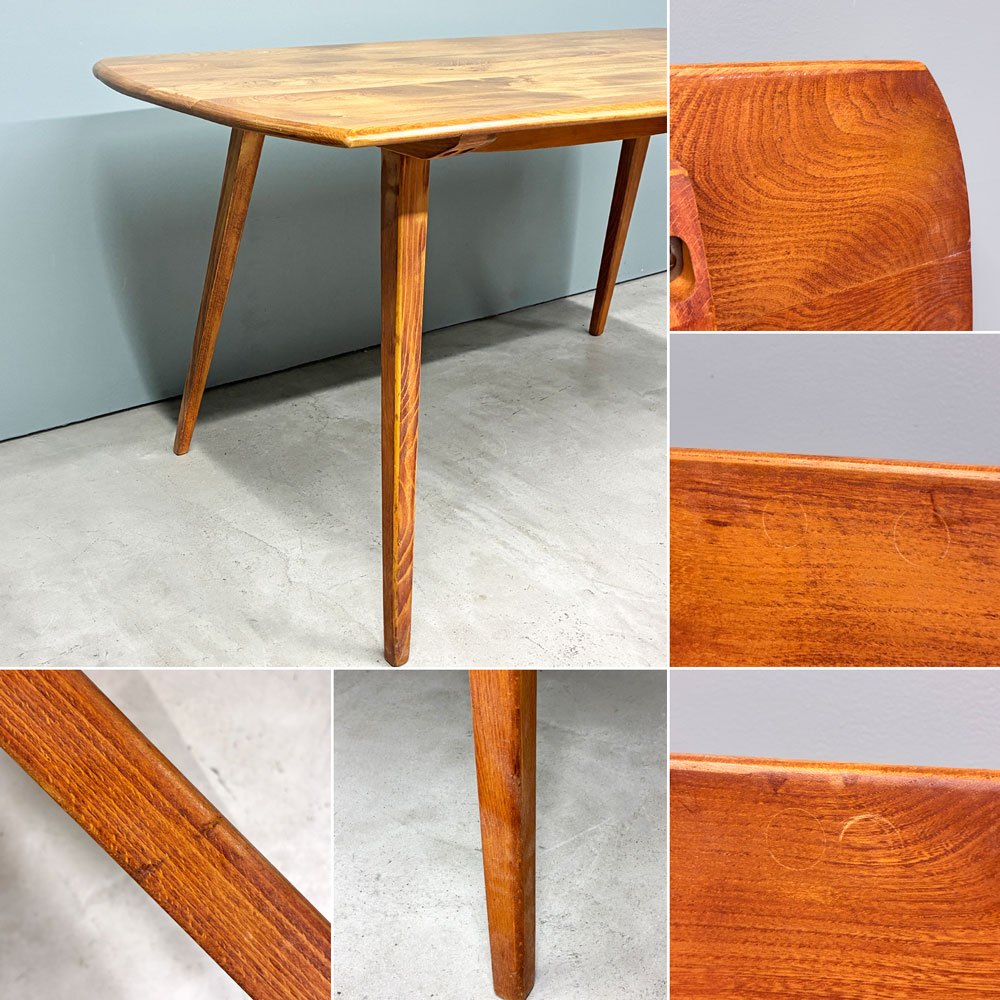 アーコール ERCOL レクタングル ダイニングテーブル Rectangle Dining Table エルム材 W137cm UKビンテージ UK Vintage ◎