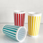 ヘーゼルアトラス Hazel Atlas  キャンディストライプ Candy Stripe ガラスタンブラー レッド ミルクガラス 耐熱 50年代 USビンテージ ■
