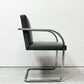 ノル ノール Knoll ブルーノ brno アームチェア チューブラー 合皮レザー グレー系カラー ミースファンデルローエ カンチレバー ●