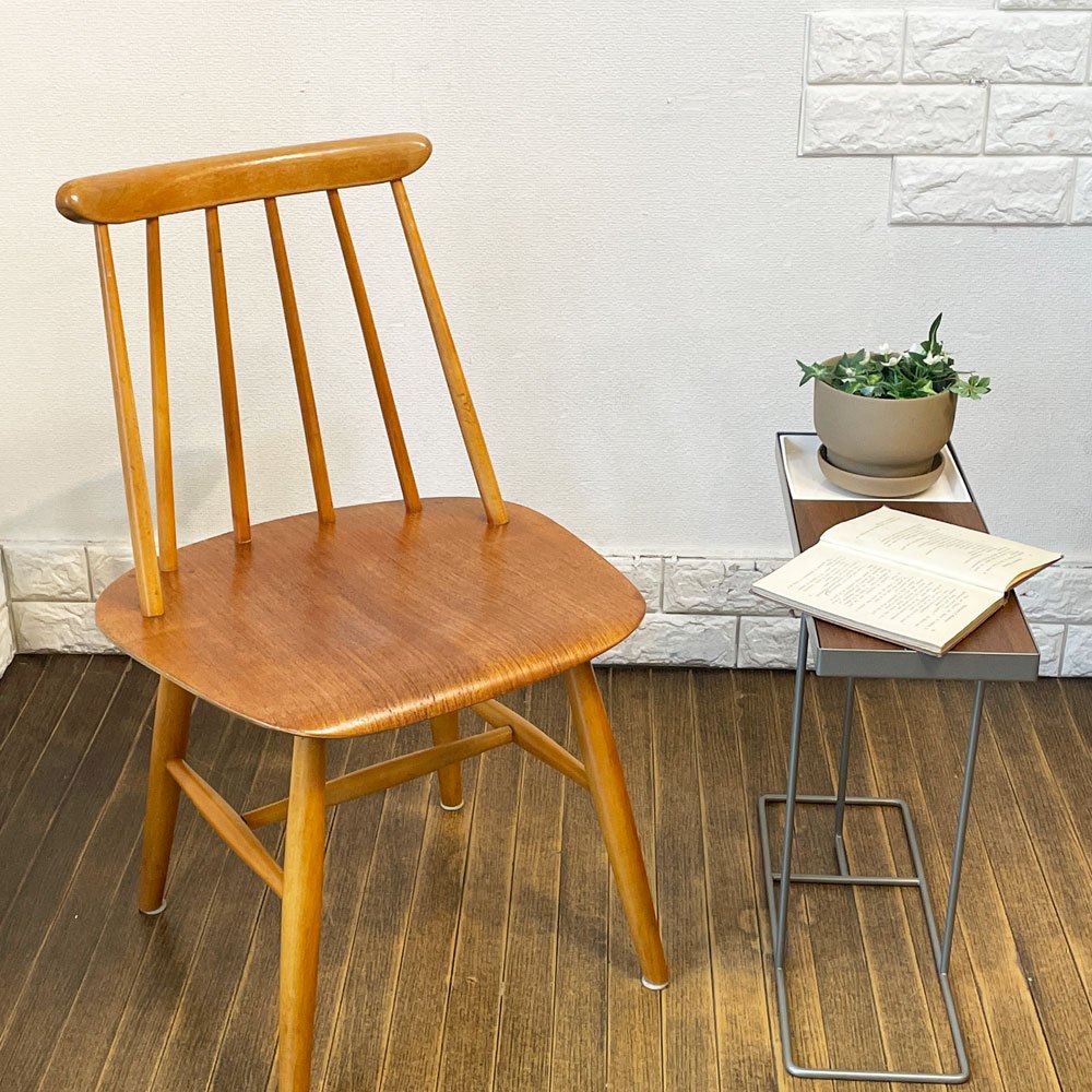 エズビーヴァーケン Edsby Verken ファネットチェア Fanett Chair ダイニングチェア イルマリ・タピオヴァーラ スウェーデン 北欧ビンテージ ◎
