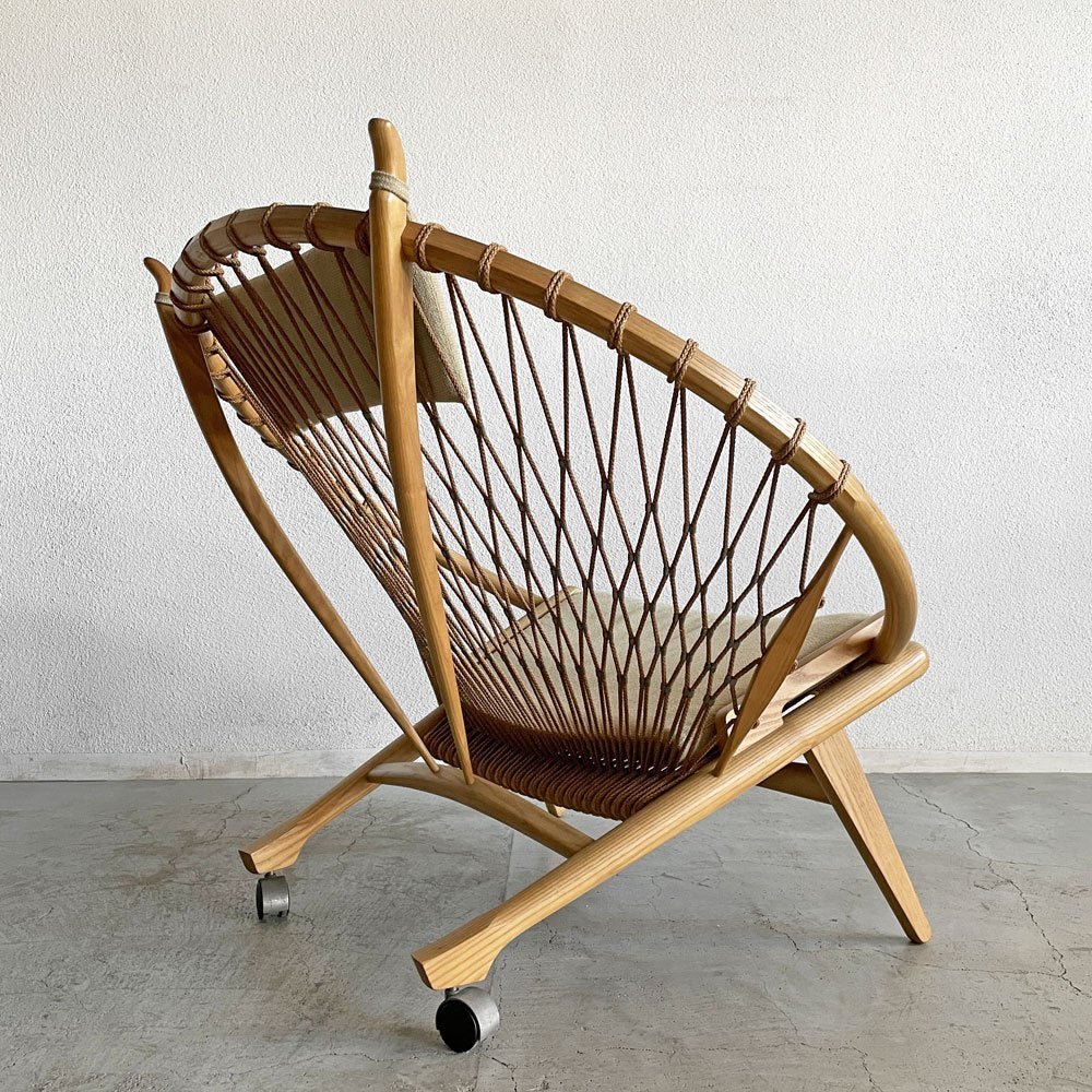 PPモブラー PP Mobler PP130 サークルチェア ラウンジチェア オーク材 キャスター付 ハンス・J・ウェグナー デンマーク 北欧家具 現行定価￥1,984,400- 〓