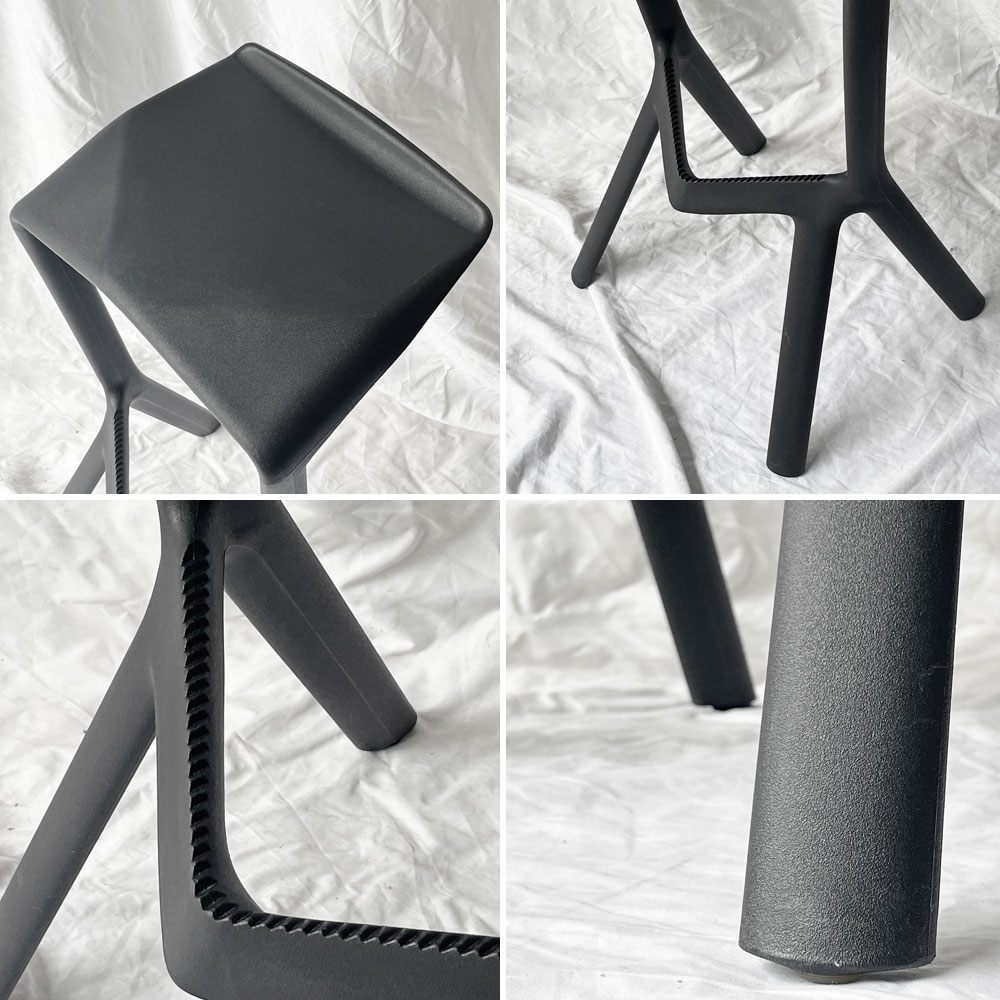 プランク PLANK ミウラスツール MIURA stool ハイスツール スタッキング ブラック コンスタンチン･グルチッチ イタリア 定価￥44,000- ◇