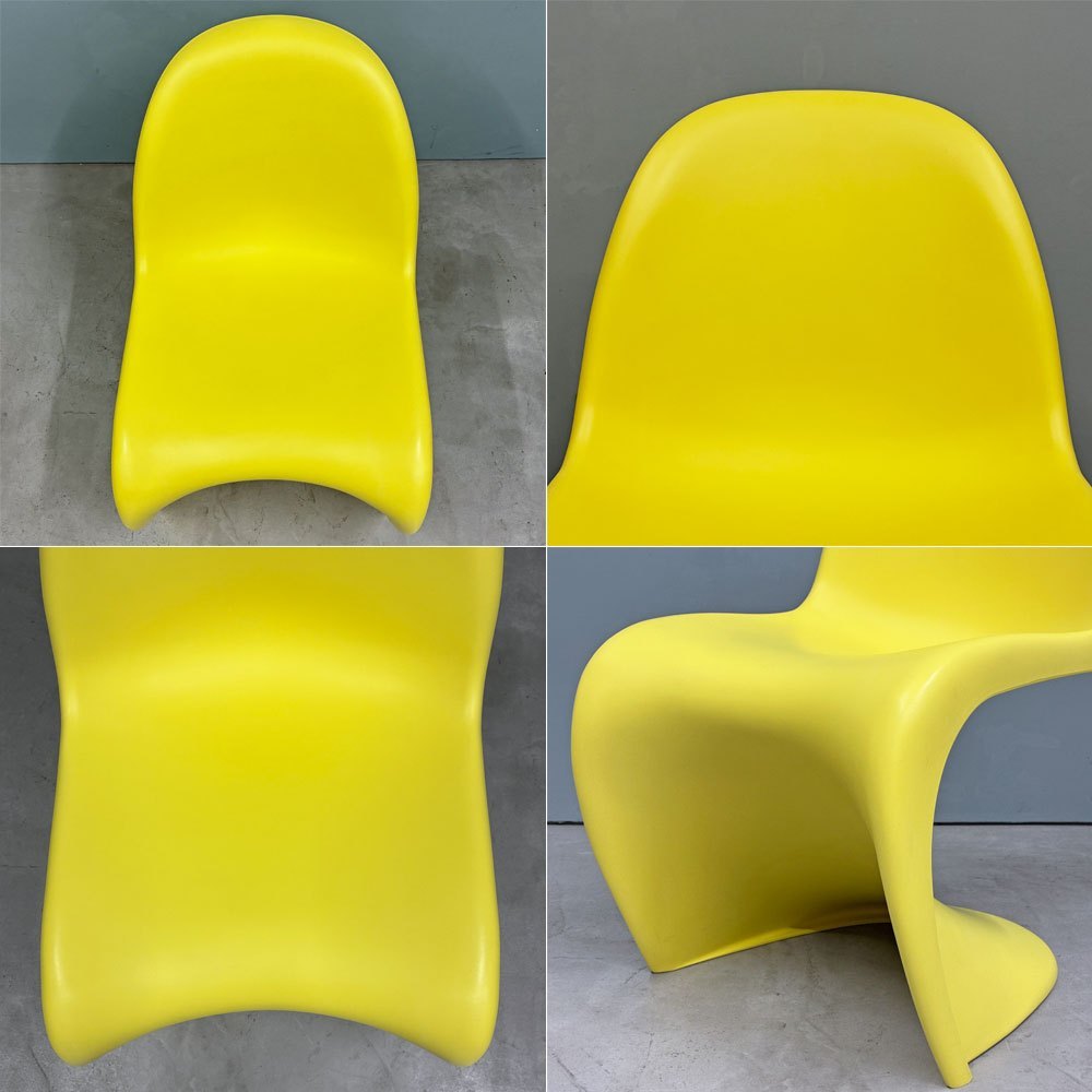 ヴィトラ vitra パントンチェア ダイニングチェア スタッキングチェア イエロー ヴェルナー・パントン Panton ミッドセンチュリー スペースエイジ B ◎