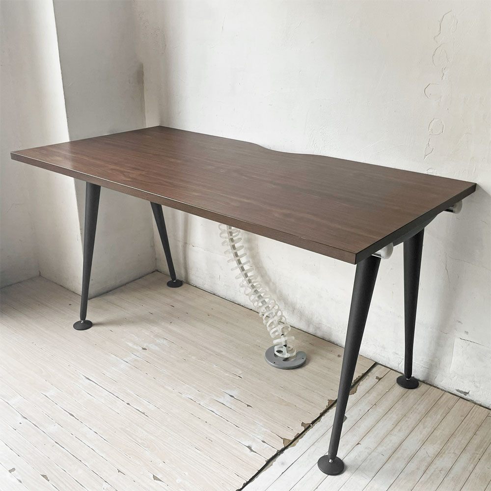 ハーマンミラー Herman Miller アバックエンバイロメンツ ABAK ミーティングテーブル デスク W140cm ウォールナットカラー ケーブルスパイン付き ティム・ウォレス ★