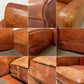 トラックファニチャー TRUCK FURNITURE レザーソファ LEATHER SOFA 3シーター 牛革 ブラウン 参考定価￥610,000- 廃番 ●