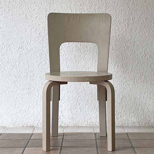 アルテック artek チェア66 CHAIR66 ダイニングチェア バーチ材 グレーペイント アルヴァ・アアルト フィンランド 北欧家具 ビンテージ ◇