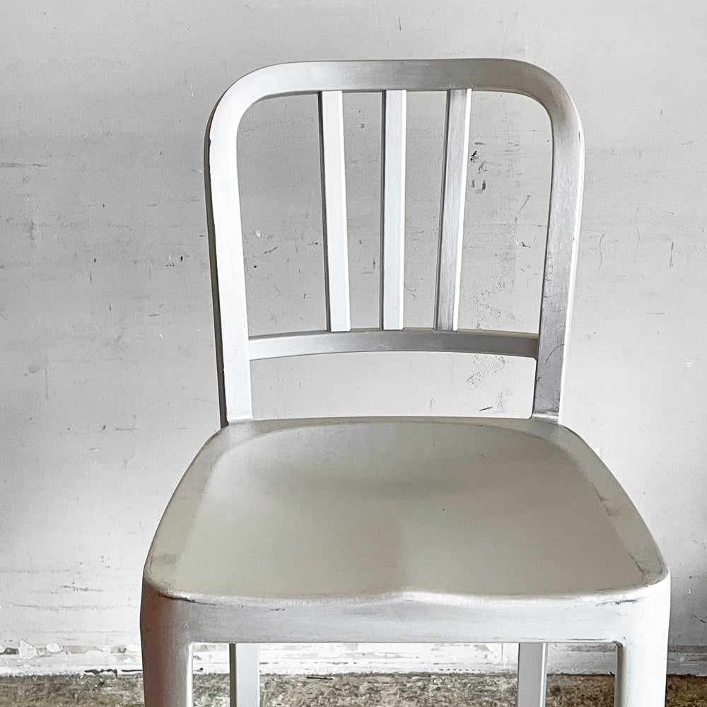 ネイビーバースツール Navy BarStool カウンターチェア アルミニウム インダストリアル リプロダクト A ■