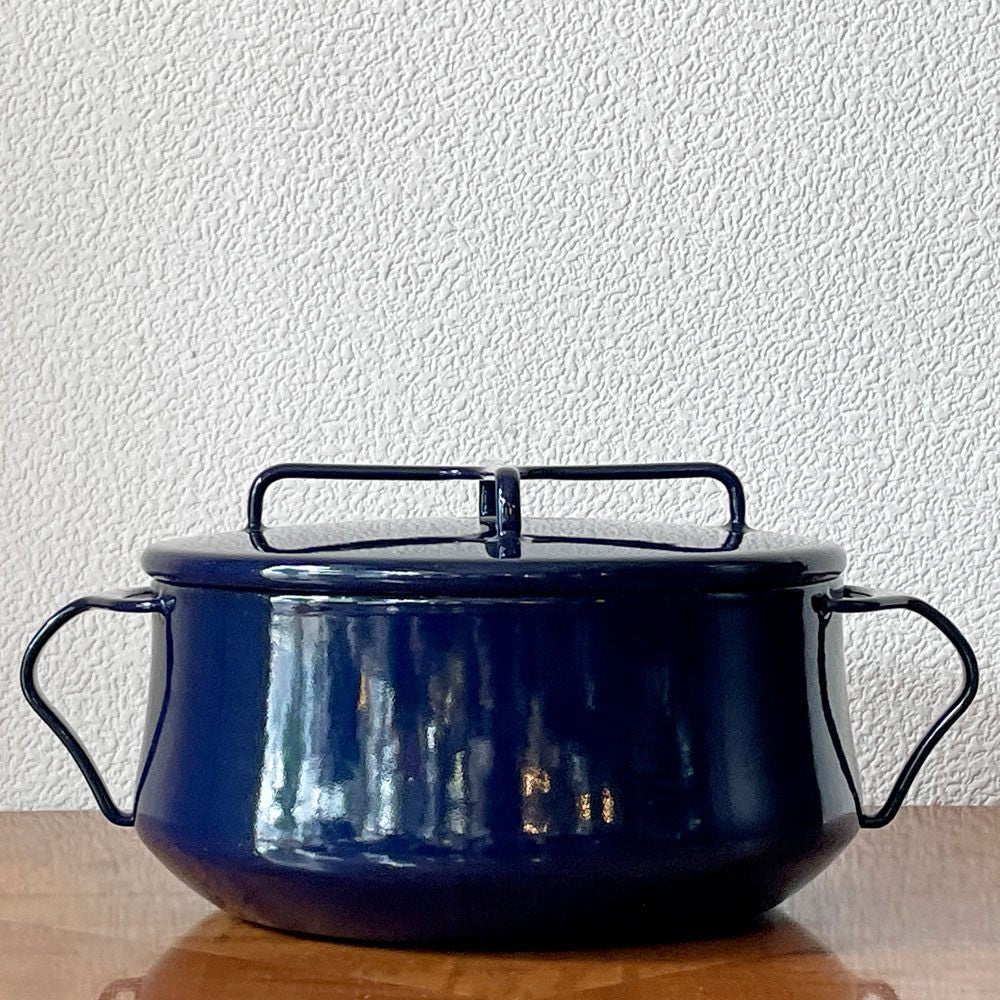 ダンスク DANSK コベンスタイル 両手鍋 ホーロー キャセロール W26cm イェンス・クイストゴー ミッドナイトブルー 北欧 ◇