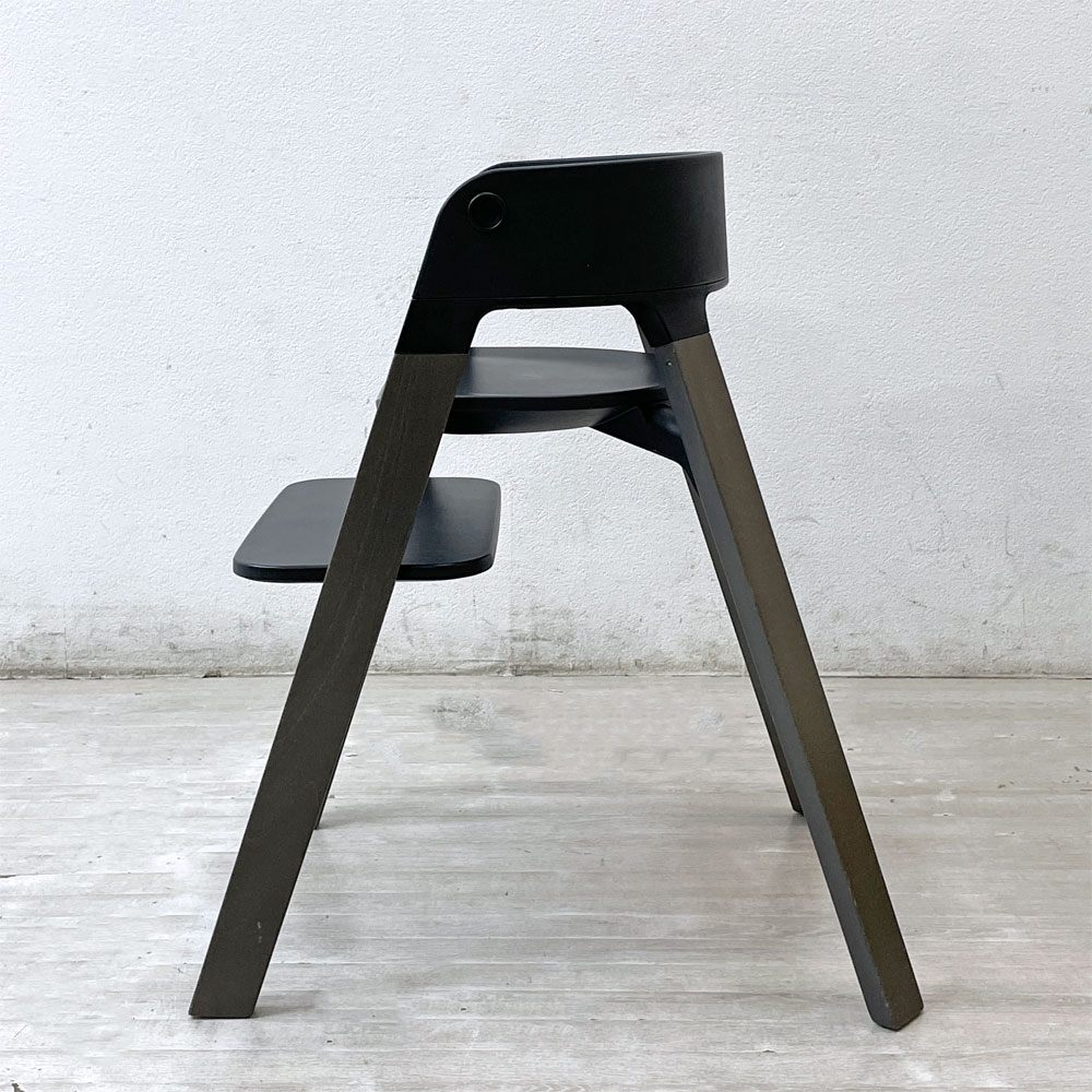 ストッケ STOKKE ステップス チェア Steps Chair ベビーチェア ブラック 北欧 ノルウェー ●