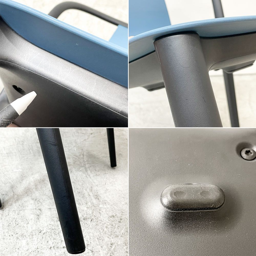 ヴィトラ Vitra ベルヴィルチェア Belleville Chair ダイニングチェア スタッキングチェア シーブルー ロナン & エルワン・ブルレック A ●