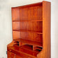 Danish vintage ビューローキャビネット Bookcase & PullOut Desk デスク シェルフ チーク材 60s ビンテージ 北欧デザイン ■