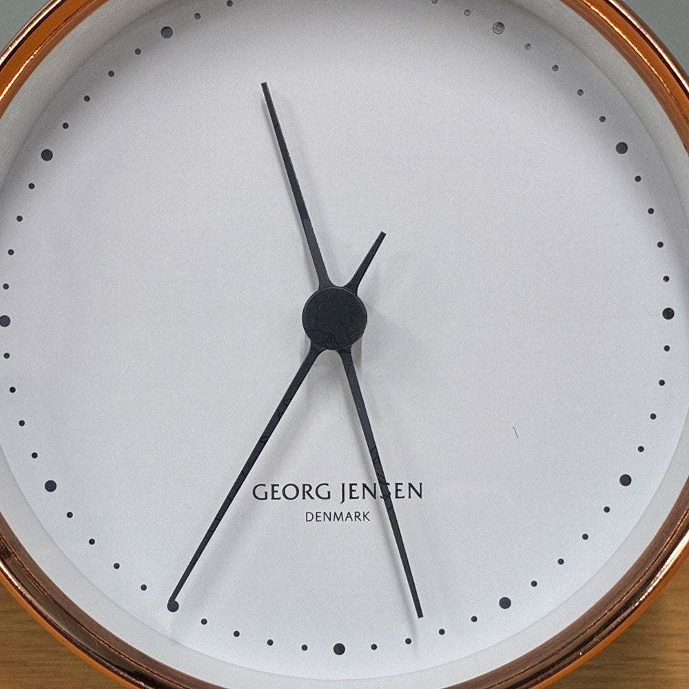ジョージジェンセン Georg Jensen コッペル KOPPEL アラームクロック Φ10cm ヘニング・ コッペル 視認ライト付き 北欧 モダン ◎