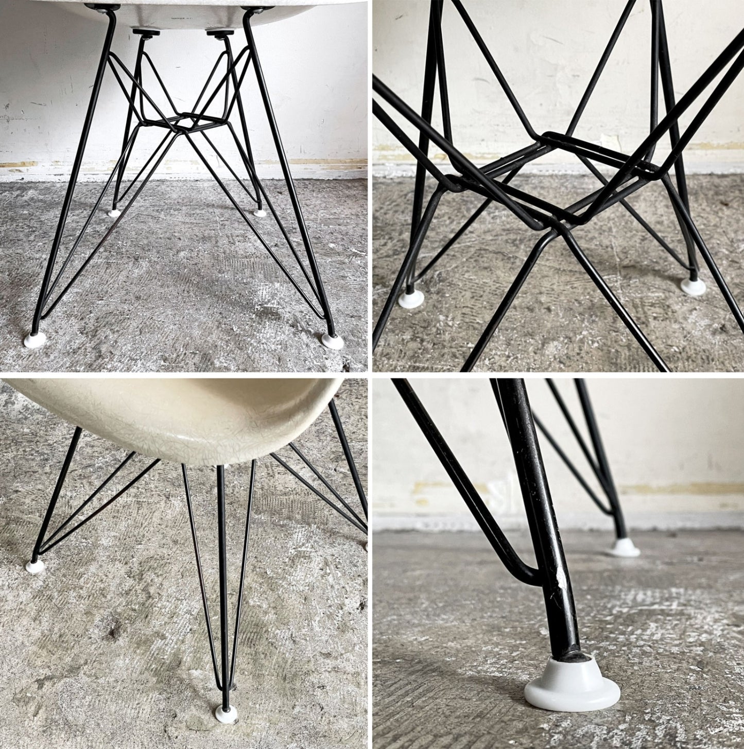 ハーマンミラー Herman Miller アームシェルチェア セカンド 2nd FRP パーチメント すっぴんモデル エッフェルベース イームズ ミッドセンチュリー ■