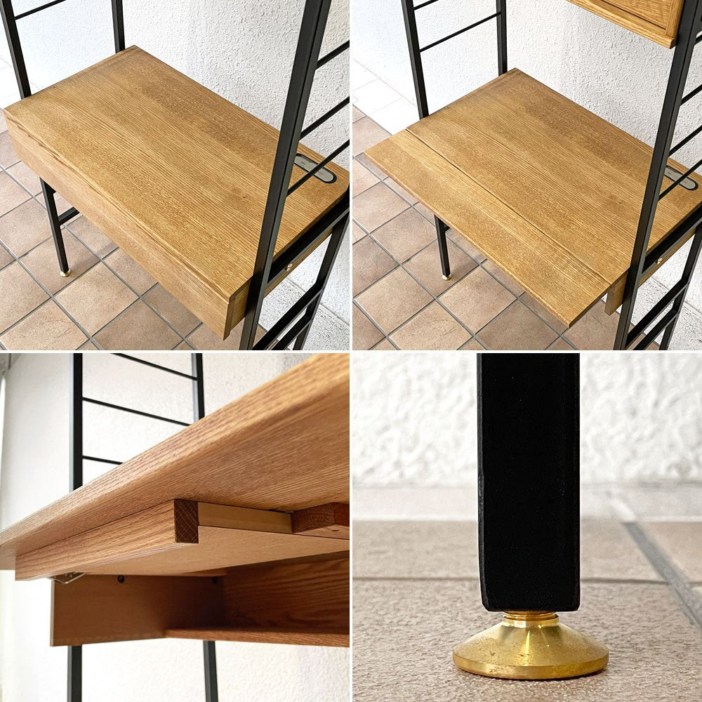モモナチュラル MOMO Natural ユニットボード UNIT BOARD デスクユニット 収納付き ドロップダウン W75×H190cm ナチュラルデザイン ◇