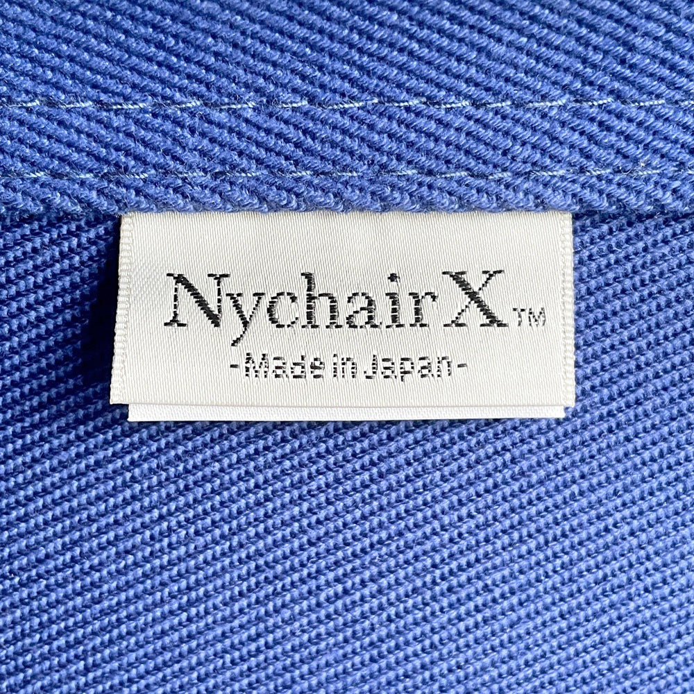 ニーチェアX  NY chair X フォールディングオットマン 折り畳み ナチュラル×ブルー  MoMA 藤栄 新居 猛 ■