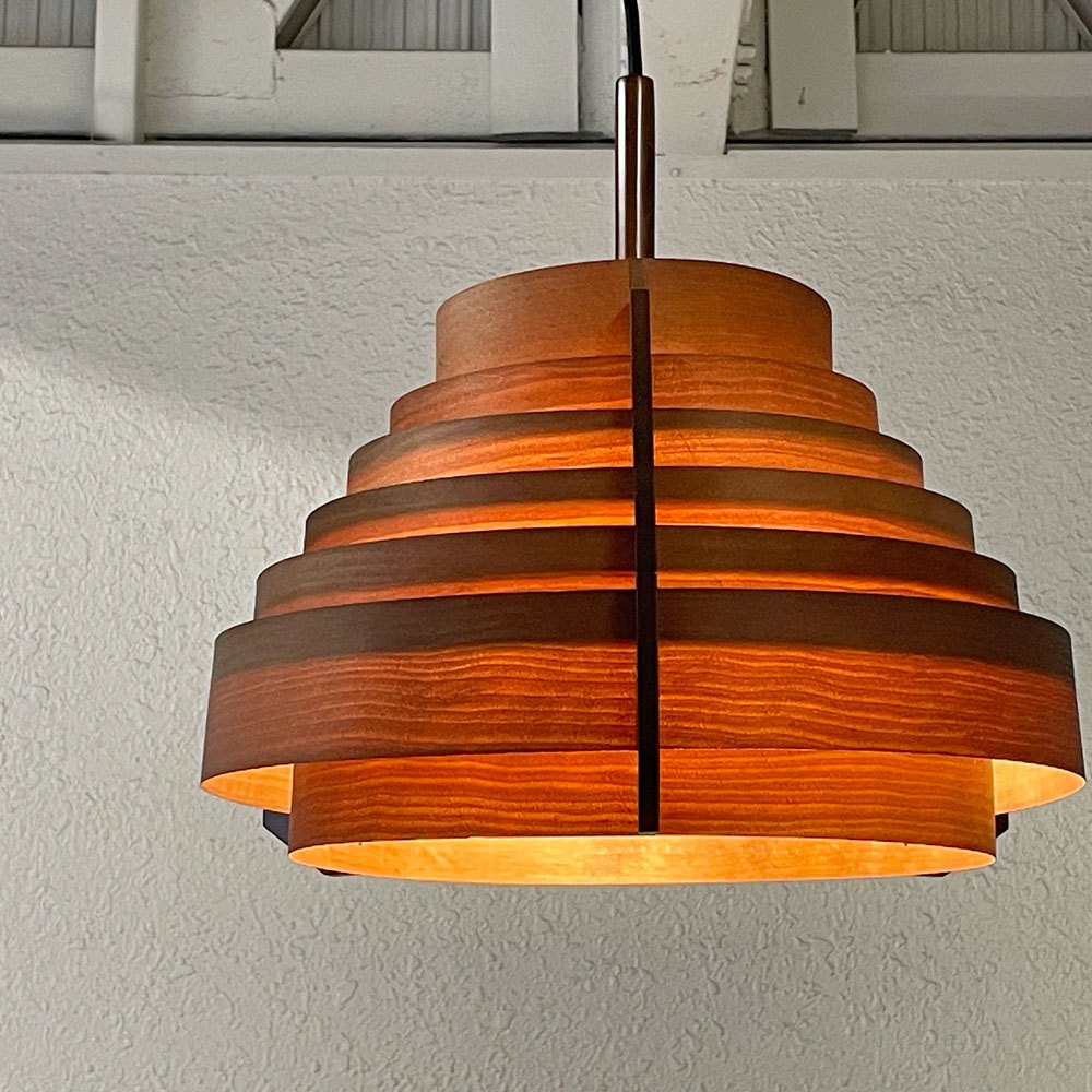 ヤマギワ YAMAGIWA ヤコブソンランプ JAKOBSSON LAMP ペンダントライト 323F-218 パイン材 ダークブラウン ハンス・アウネ・ヤコブソン 北欧照明 スウェーデン ◇