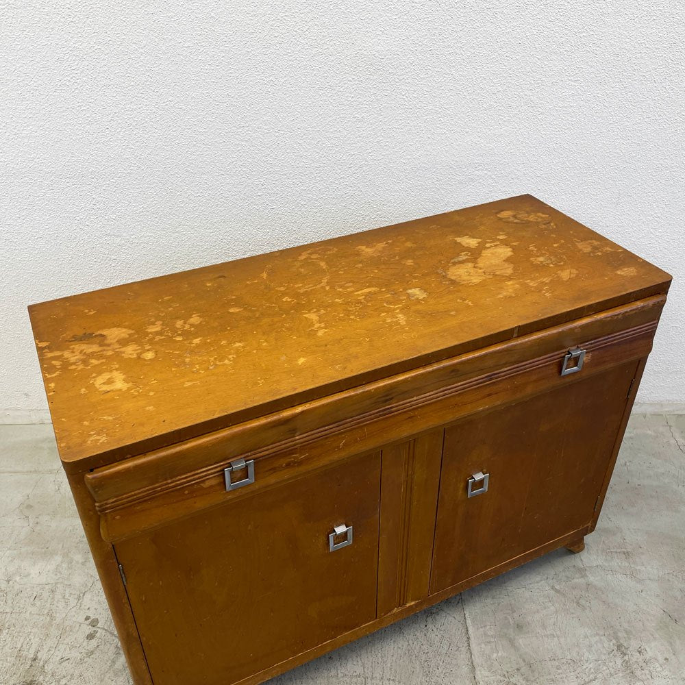 USビンテージ vintage サイドボード キャビネット 2ドロワー W122cm アールデコ調 ミッドセンチュリー 〓