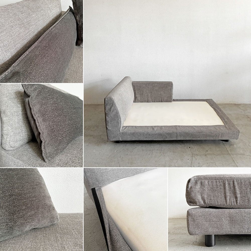 匠ソファ TAKUMI SOFA 利庵 RIAN LBソファ ワンアームカウチ シェーズロング W133cm ファブリック グレー系 岩倉榮利 〓