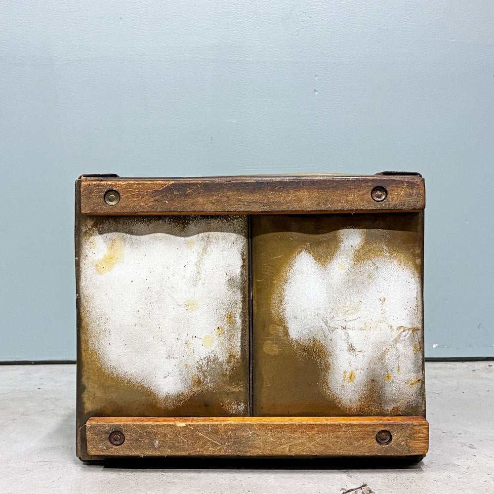 ビンテージ Vintage ファイバーボックス CHARIS CORPORATION ボテ箱 仕切り付き ◎