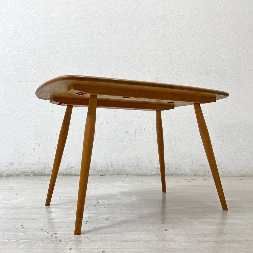 アーコール Ercol ローテーブル コーヒーテーブル サイドテーブル エルム材 UKビンテージ 英国家具 ●