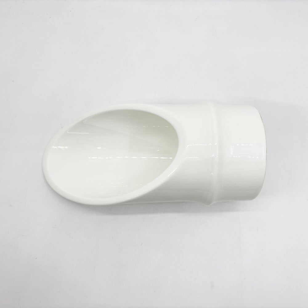 ニッコー NIKKO ファインボーンチャイナ FWINE BONE CHINA 23cm竹形皿 前菜プレート オブジェ インテリア 磁器 LIVING MOTIF取扱い 美品 ●