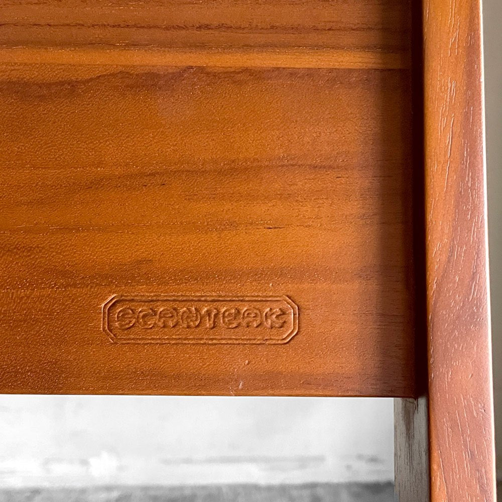 スキャンティーク SCANTEAK デュオ Duo スイベルベンチ チーク無垢材 背もたれ可動式 クッション付き W120cm ■