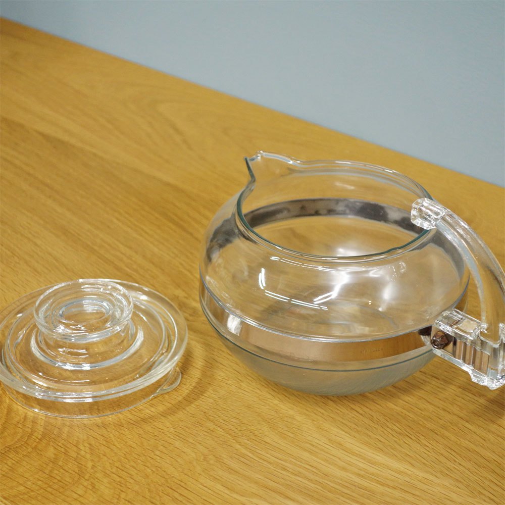オールドパイレックス OLD PYREX コーニング社 Corning フレームウェア FLAMEWARE ティーポット 逆ハンドル USビンテージ ◎