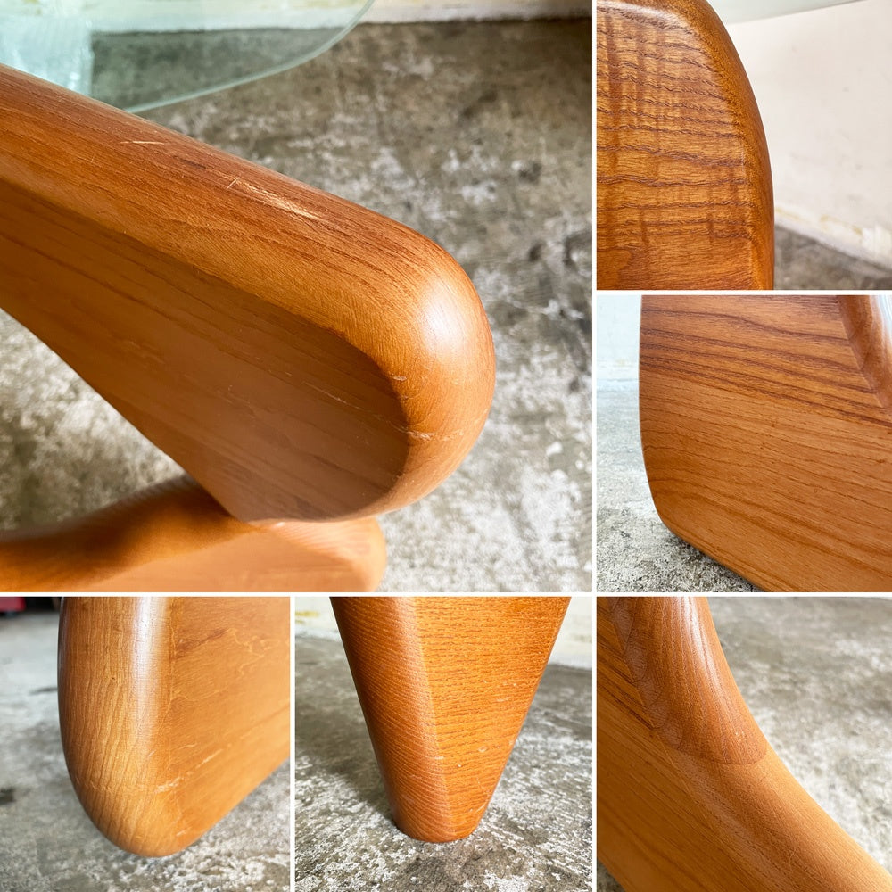イサムノグチ Isamu Noguchi コーヒーテーブル Coffee Table ガラス天板 厚19mm リプロダクト品 デザイナーズ家具 名作 ■