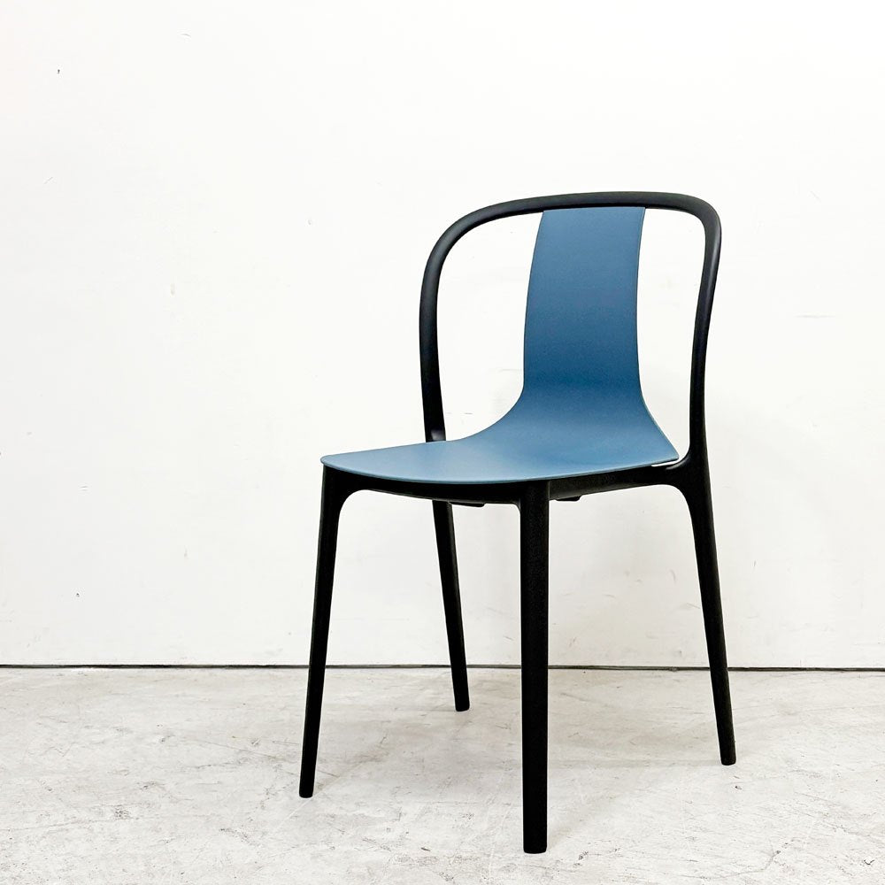 ヴィトラ Vitra ベルヴィルチェア Belleville Chair ダイニングチェア スタッキングチェア シーブルー ロナン & エルワン・ブルレック 4脚セット C ●