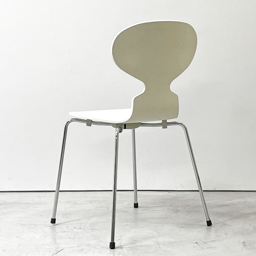 フリッツハンセン Fritz Hansen アントチェア ANT CHAIR アリンコチェア 4本脚 ホワイト ラッカー アルネ・ヤコブセン デンマーク 北欧家具 A ●