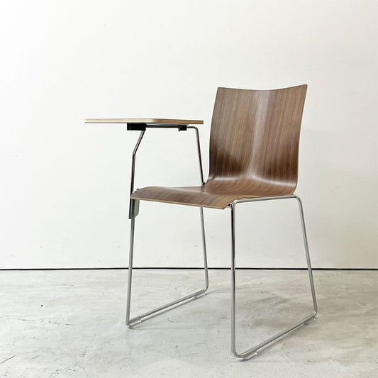 エンゲルブレヒト Engelbrechts チャリック CHAIRIK 107 スタッキングチェア そり脚 174 専用テーブル付き ウォルナット × ブラック 未使用品 デンマーク ●