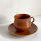 グスタフスベリ GUSTVSBERG カップ＆ソーサー リサラーソン ブラウン ビンテージ 北欧雑貨 希少 ■