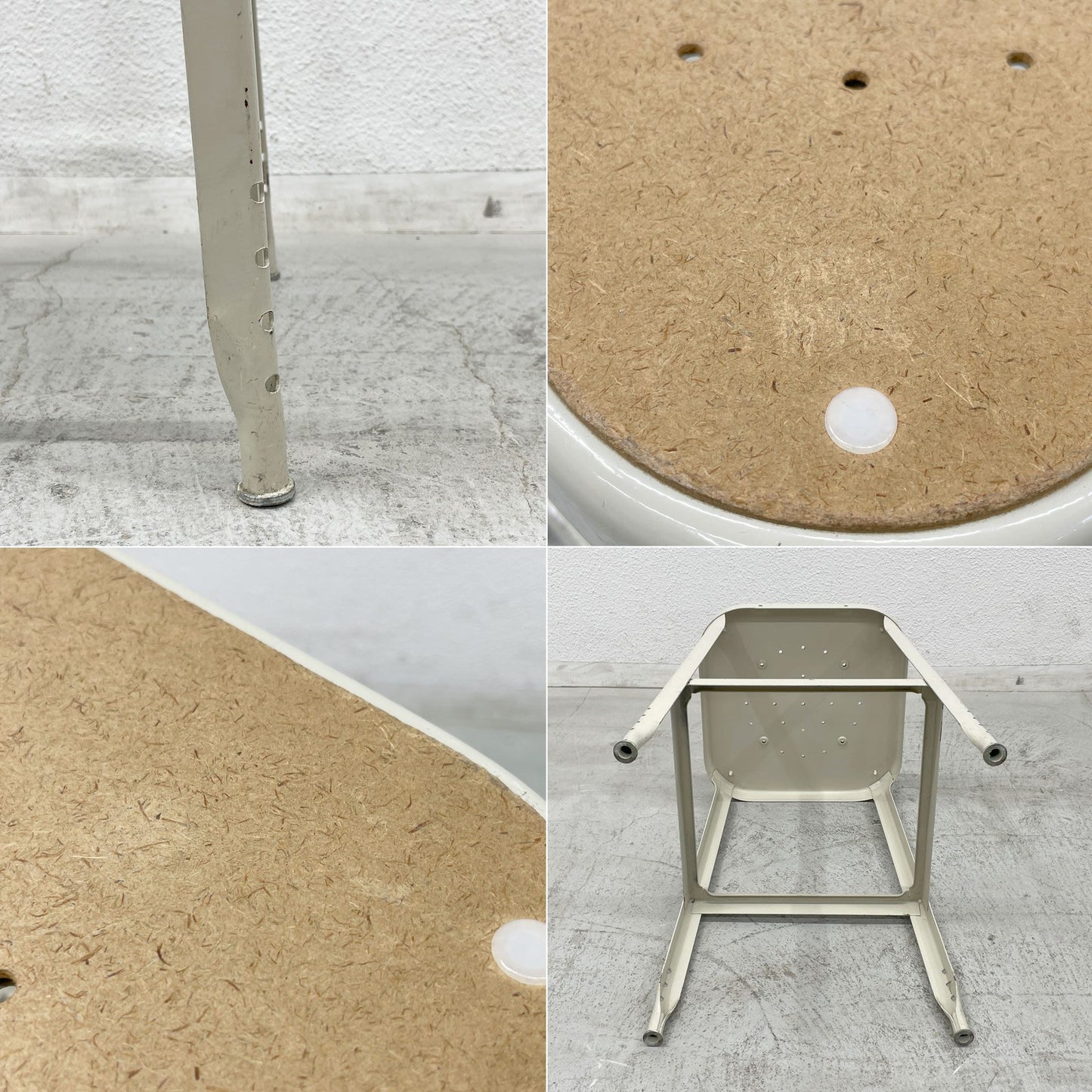 リオン LYON ファクトリー スツール FACTORY STOOL Lサイズ グレー プレスウッドシート パシフィックファニチャーサービス P.F.S取り扱い 〓