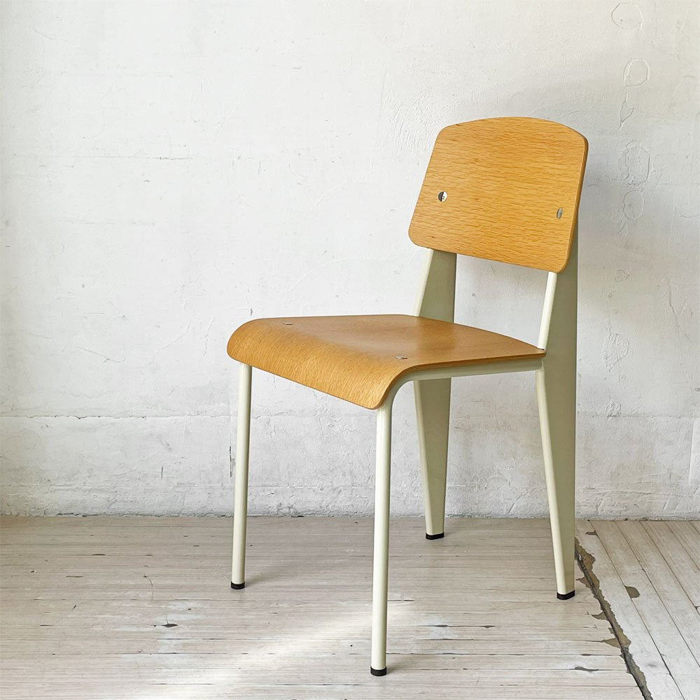 ヴィトラ vitra スタンダードチェア Standard chair ナチュラルオーク×ブランコロンブ ジャン・プルーヴェ Jean Prouve 名作椅子 定価￥138,600- ★