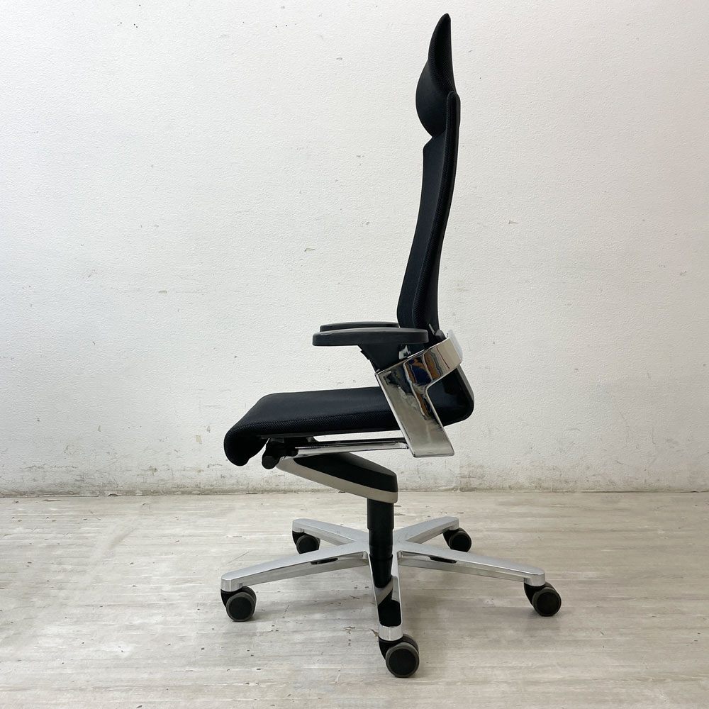 ウィルクハーン Wilkhahn オン チェア ON Chair ハイバック アームチェア ファブリック ヘッドレスト付 オフィスチェア ●