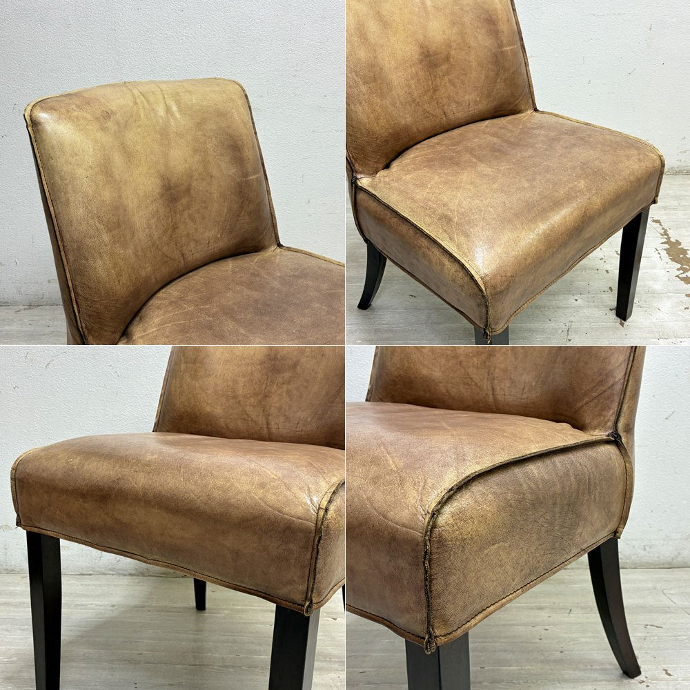 ダルトン DULTON ランディーチェア Randy Chair 本革 レザー ラウンジチェア アームチェア ビンテージスタイル B ●