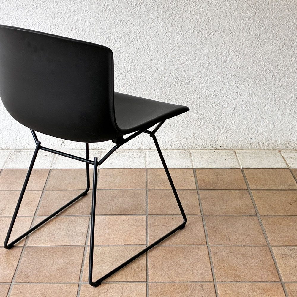 ノル Knoll ノール Bertoia Collection プラスチック サイドチェア Plastic Side Chair ブラック ハリー・ベルトイア ミッドセンチュリー A ◇