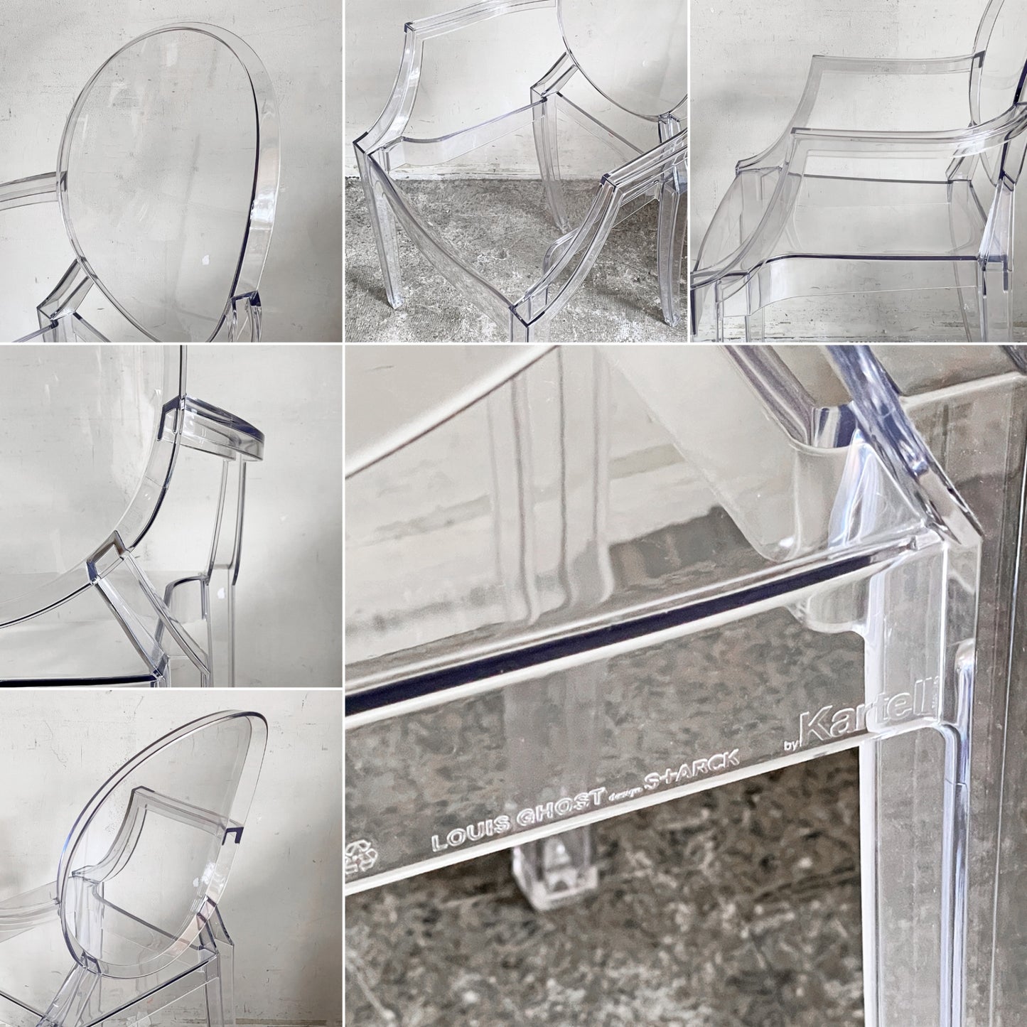 カルテル Kartell ルイゴースト LouisGhost アームチェア クリスタル スタッキング フィリップ・スタルク Philippe Starck イタリア B ■