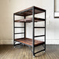 クラッシュゲート CRASH GATE ノットアンティークス Knot Antiques リストシェルフ LIST SHELF パイン古材 × アイアン 3段 W80cm キャスター付 定価￥62,700- 廃番 ◎