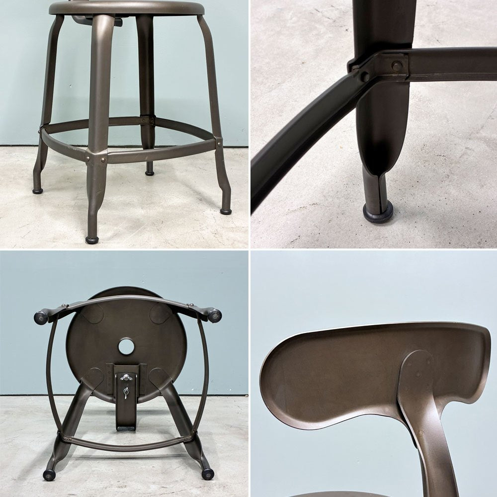 フェールトラヴァイユ FER TRAVAIL ニコルチェア NICOLLE Chair SH45cm ダイニングチェア スチール マットクリア仕上げ 別注モデル インダストリアル フランス A ◎