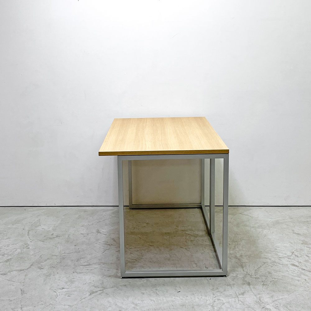 ビスレー BISLEY デスクプラン DESK PLAN Lフット ワーキングテーブル デスク オーク メラミン天板 スチール脚 W120cm イギリス ●
