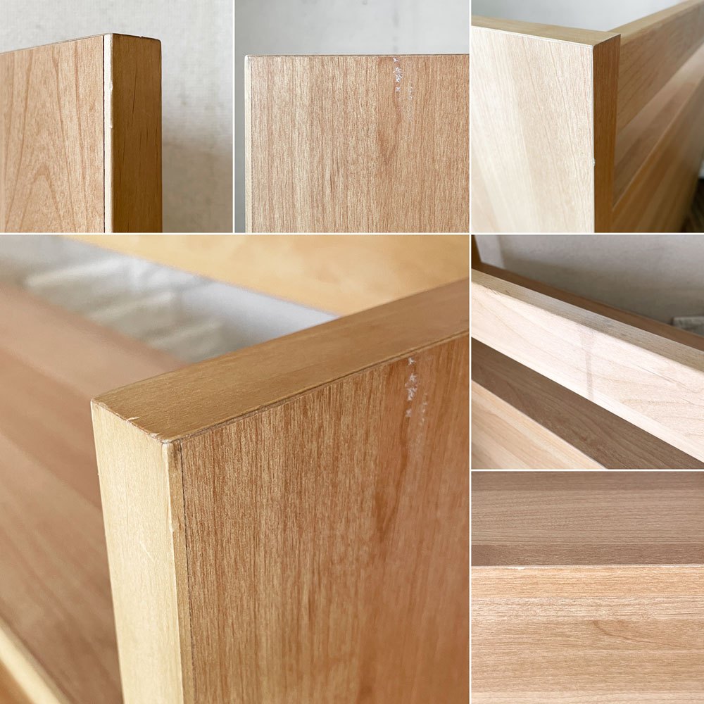 杉工場 レグシーシェルフ アルダー材 W100cm オープンシェルフ 本棚 小引き出し欠品 国産家具 定価￥51,700- ◎