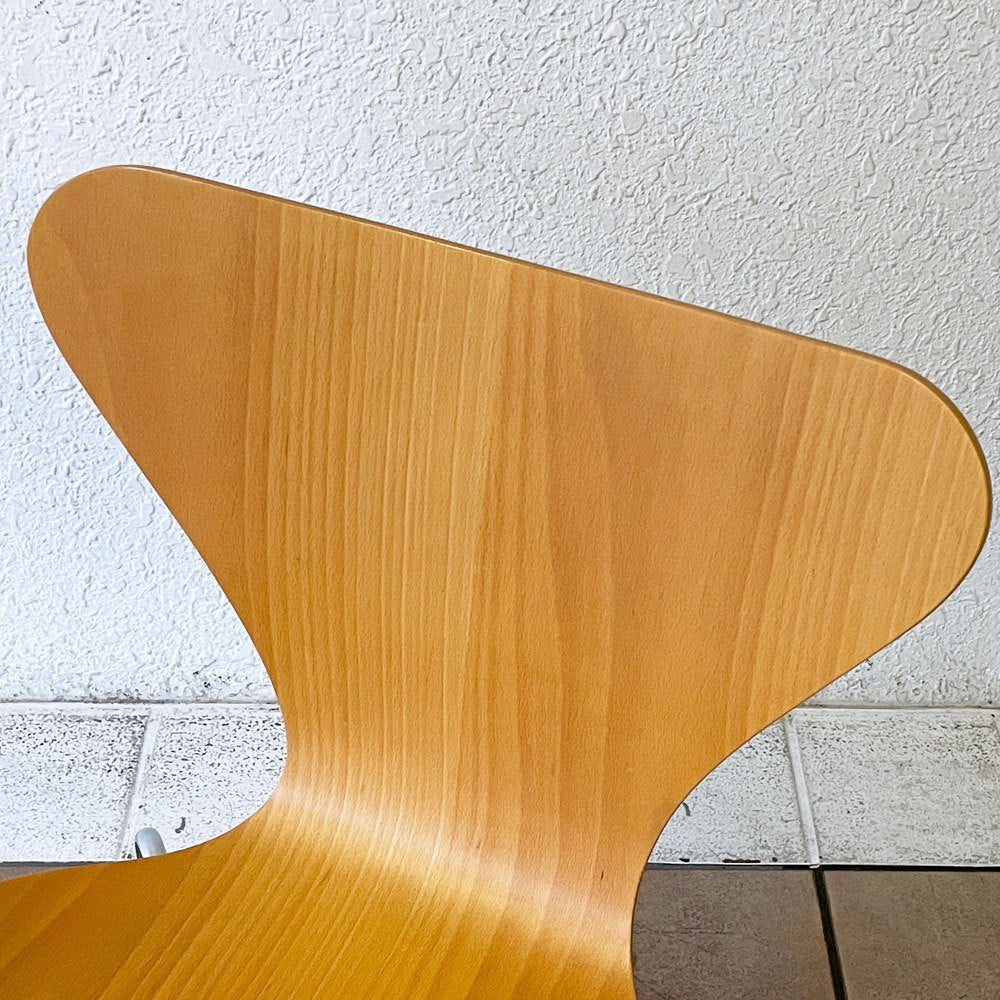 フリッツハンセン Fritz Hansen セブンチェア ビーチ材 ナチュラル アルネ・ヤコブセン Arne Jacobsen スタッキング デンマーク 北欧家具 B ◇