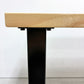 かなでもの KANADEMONO ザ・テーブル THE TABLE デスク ブラック 120x60cm スクエアバー脚 ブラック  ナチュラル 配線孔付き ●