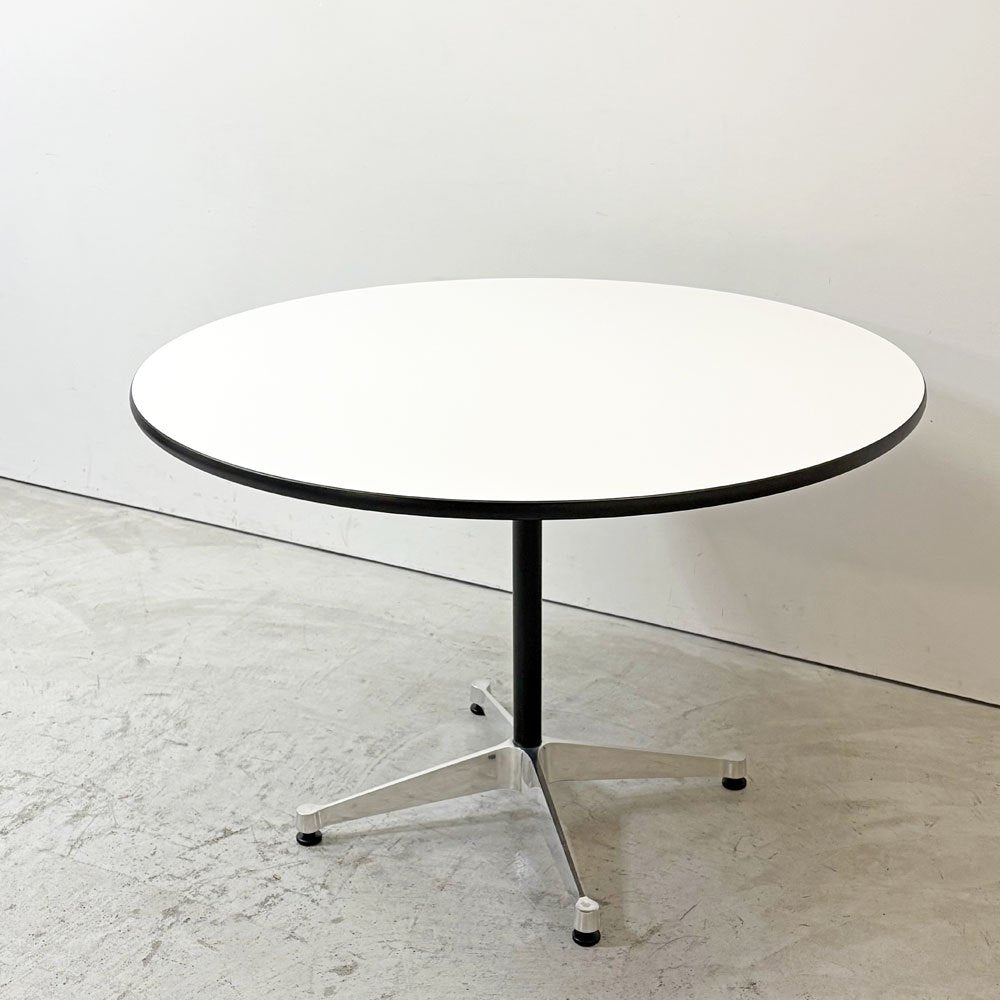 ハーマンミラー Herman Miller コントラクトテーブル ラウンドテーブル W106.5×H70cm ダイニングテーブル イームズ ミッドセンチュリーデザイン ●