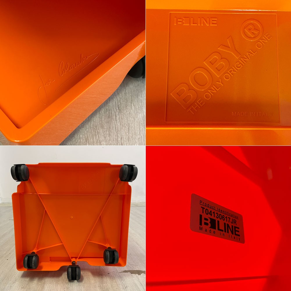 ビーライン B-LINE ボビーワゴン Boby Wagon 3段3トレイ  オレンジ ジョエ・コロンボ イタリア MoMA ●