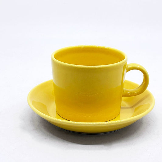 アラビア ARABIA ティーマ TEEMA コーヒーカップ＆ソーサー カイ・フランク イエロー 廃番希少 北欧 ●