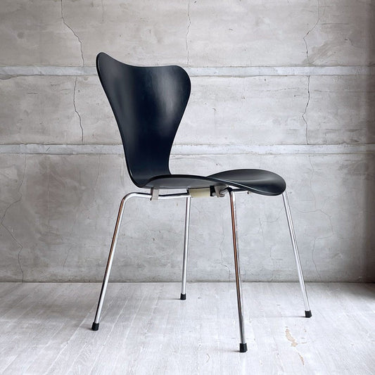 フリッツハンセン Fritz Hansen 3107 セブンチェア ラッカー ブラック リペイント済み アルネ・ヤコブセン デンマーク 北欧家具 ♪