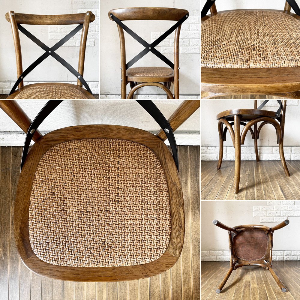 ジャーナルスタンダード journal standard Furniture ビーコンチェア BEACON CHAIR ダイニングチェア ベントウッドチェア オーク材×ラタン×スチール 定価￥28,600- 廃番 ◎